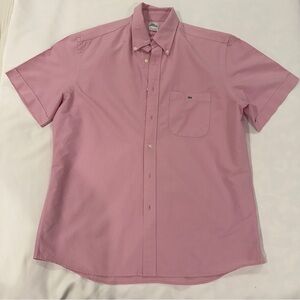 Lacoste Men's Pink Short Sleeve Shirt